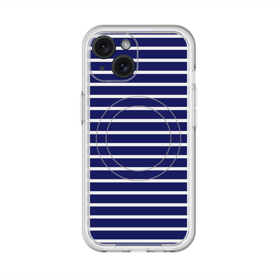 スリムプロテクションプレミアムケース with MagSafe［ Middle Border - Blue ］