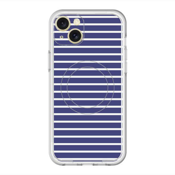スリムプロテクションプレミアムケース with MagSafe［ Middle Border - Blue ］