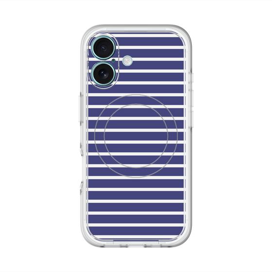 スリムプロテクションプレミアムケース with MagSafe［ Middle Border - Blue ］