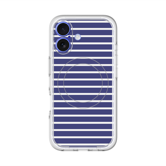 スリムプロテクションプレミアムケース with MagSafe［ Middle Border - Blue ］