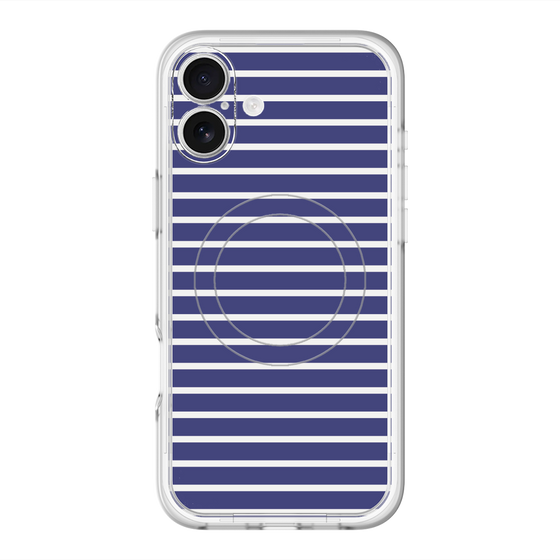 スリムプロテクションプレミアムケース with MagSafe［ Middle Border - Blue ］