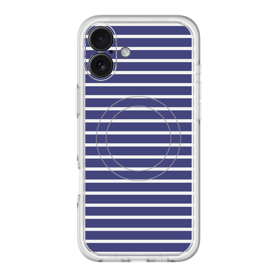スリムプロテクションプレミアムケース with MagSafe［ Middle Border - Blue ］