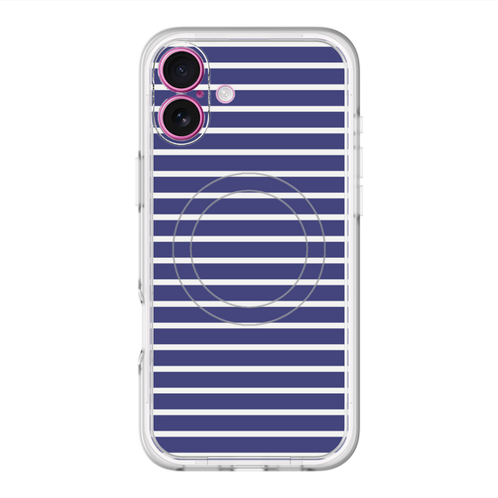 スリムプロテクションプレミアムケース with MagSafe［ Middle Border - Blue ］