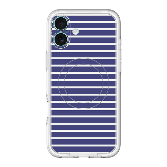 スリムプロテクションプレミアムケース with MagSafe［ Middle Border - Blue ］