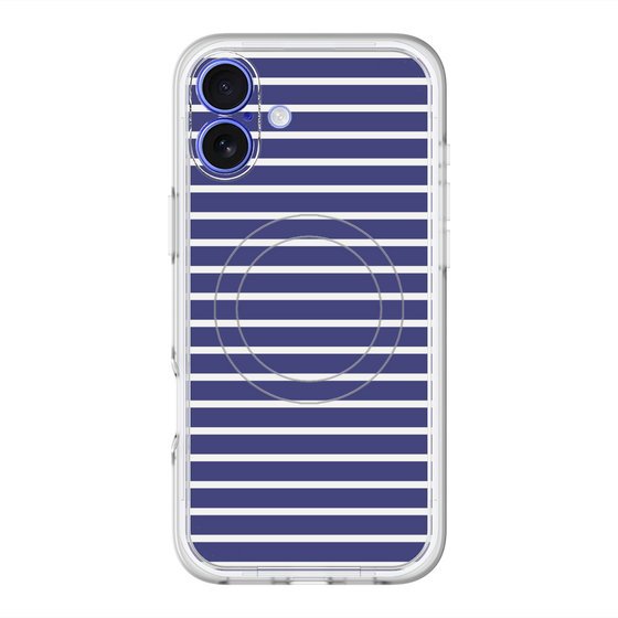 スリムプロテクションプレミアムケース with MagSafe［ Middle Border - Blue ］