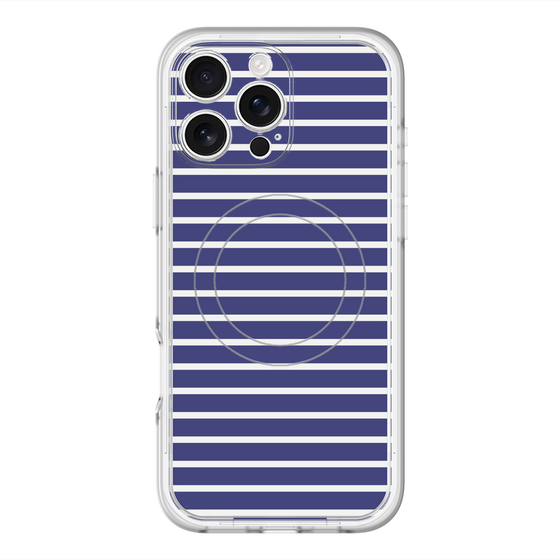 スリムプロテクションプレミアムケース with MagSafe［ Middle Border - Blue ］