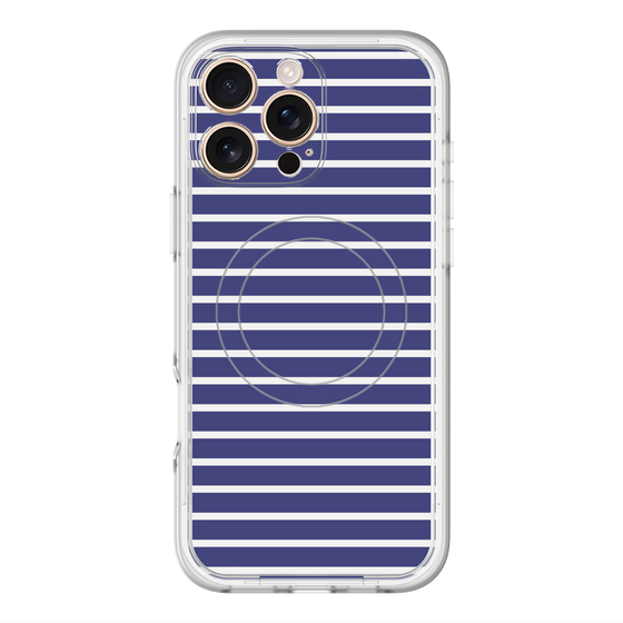 スリムプロテクションプレミアムケース with MagSafe［ Middle Border - Blue ］