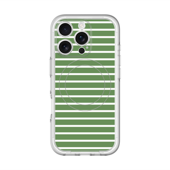 スリムプロテクションプレミアムケース with MagSafe［ Middle Border - Green ］