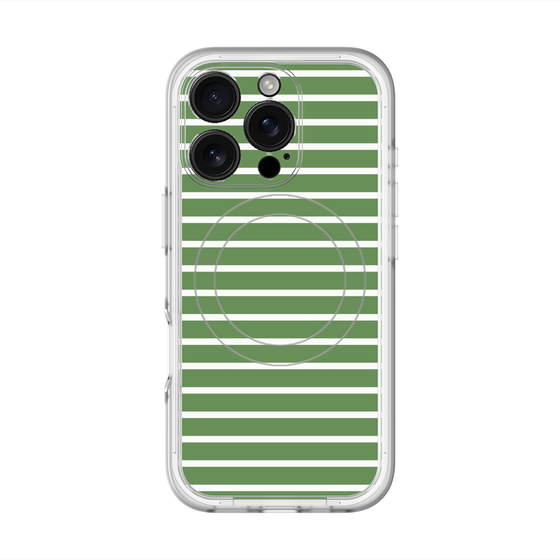 スリムプロテクションプレミアムケース with MagSafe［ Middle Border - Green ］