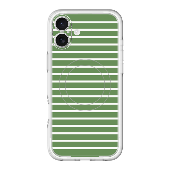 スリムプロテクションプレミアムケース with MagSafe［ Middle Border - Green ］