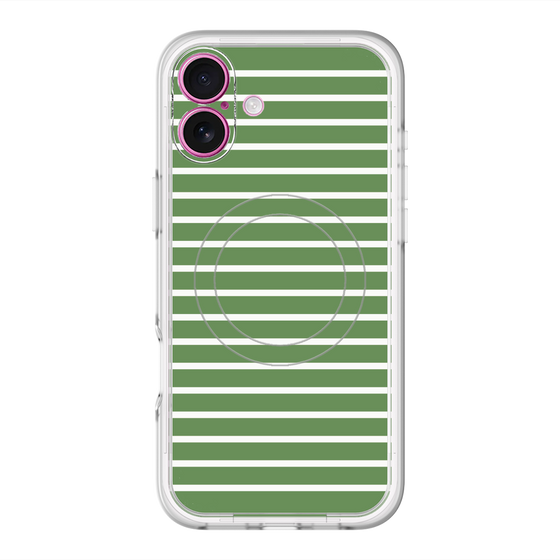 スリムプロテクションプレミアムケース with MagSafe［ Middle Border - Green ］