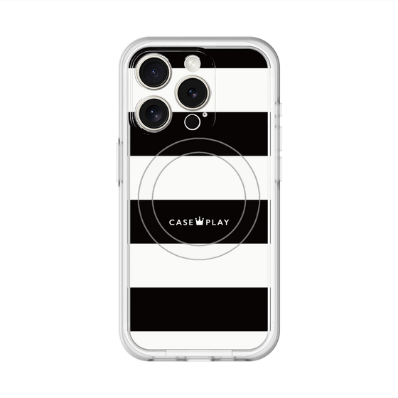 スリムプロテクションプレミアムケース with MagSafe［ Big Border - Black ］