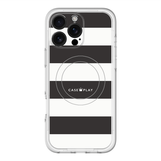 スリムプロテクションプレミアムケース with MagSafe［ Big Border - Black ］