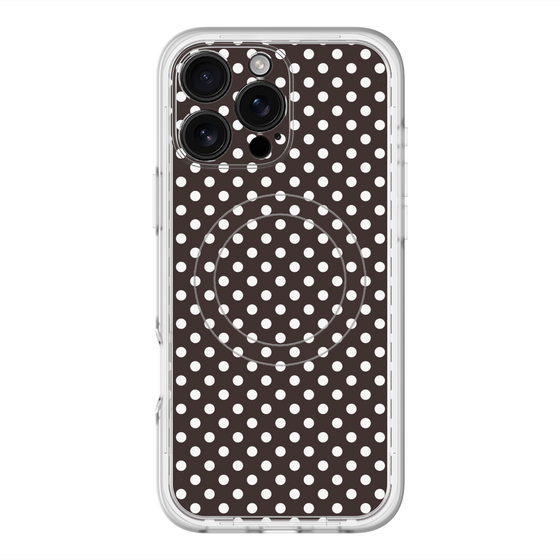 スリムプロテクションプレミアムケース with MagSafe［ Small Dot - Black ］