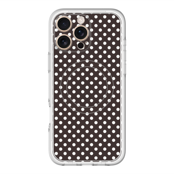 スリムプロテクションプレミアムケース with MagSafe［ Small Dot - Black ］