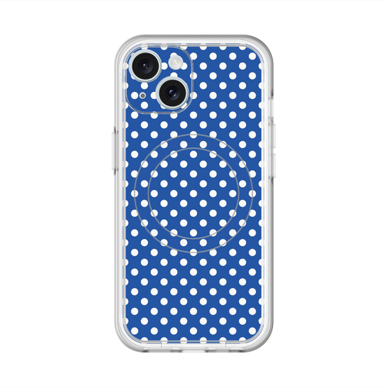 スリムプロテクションプレミアムケース with MagSafe［ Small Dot - Blue ］