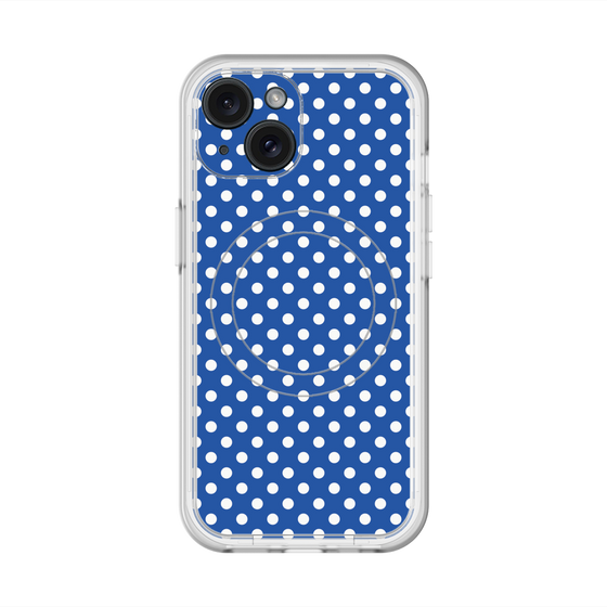 スリムプロテクションプレミアムケース with MagSafe［ Small Dot - Blue ］