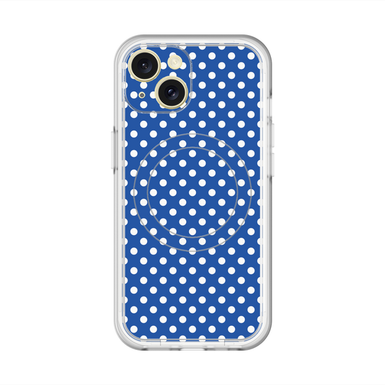 スリムプロテクションプレミアムケース with MagSafe［ Small Dot - Blue ］
