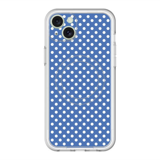 スリムプロテクションプレミアムケース with MagSafe［ Small Dot - Blue ］