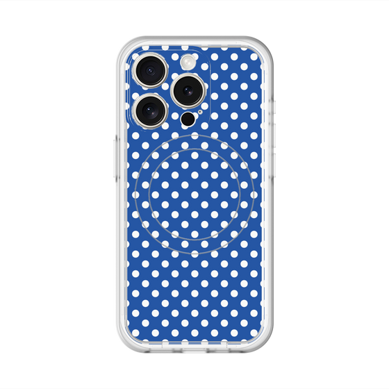 スリムプロテクションプレミアムケース with MagSafe［ Small Dot - Blue ］