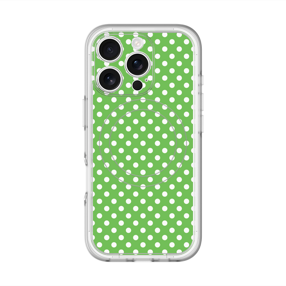 スリムプロテクションプレミアムケース with MagSafe［ Small Dot - Green ］