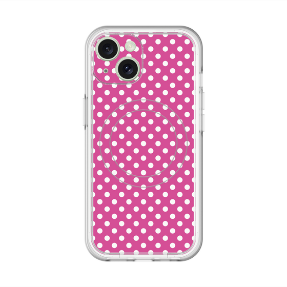 スリムプロテクションプレミアムケース with MagSafe［ Small Dot - Pink ］