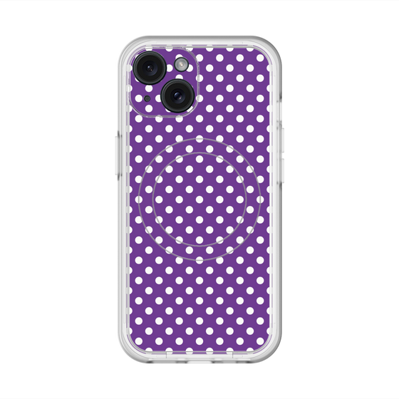 スリムプロテクションプレミアムケース with MagSafe［ Small Dot - Purple ］