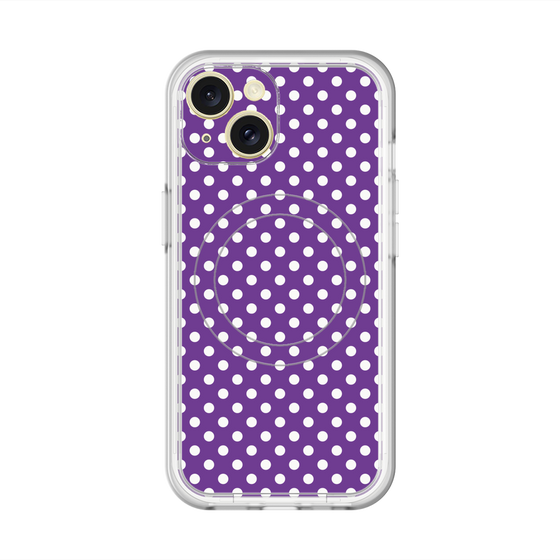 スリムプロテクションプレミアムケース with MagSafe［ Small Dot - Purple ］