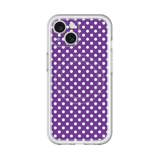 スリムプロテクションプレミアムケース with MagSafe［ Small Dot - Purple ］