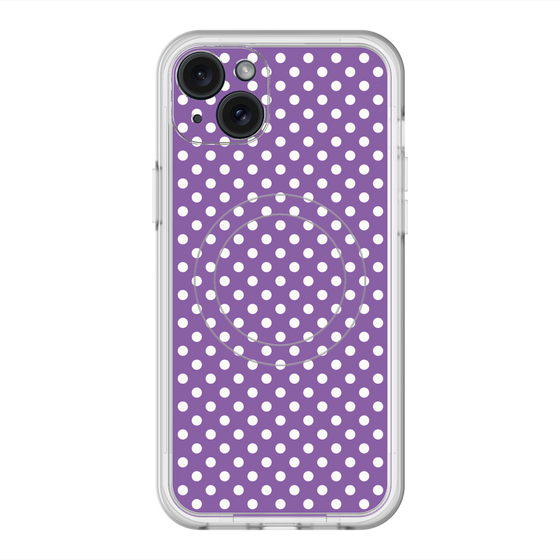 スリムプロテクションプレミアムケース with MagSafe［ Small Dot - Purple ］