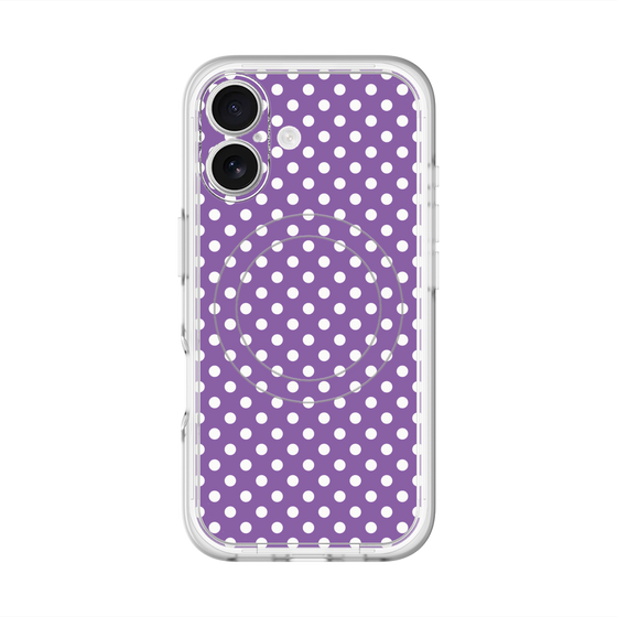 スリムプロテクションプレミアムケース with MagSafe［ Small Dot - Purple ］