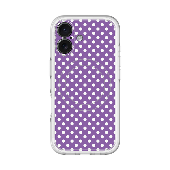 スリムプロテクションプレミアムケース with MagSafe［ Small Dot - Purple ］