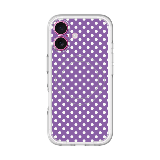 スリムプロテクションプレミアムケース with MagSafe［ Small Dot - Purple ］