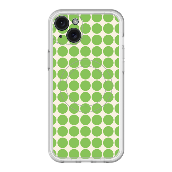 スリムプロテクションプレミアムケース with MagSafe［ Big Dot - Green ］
