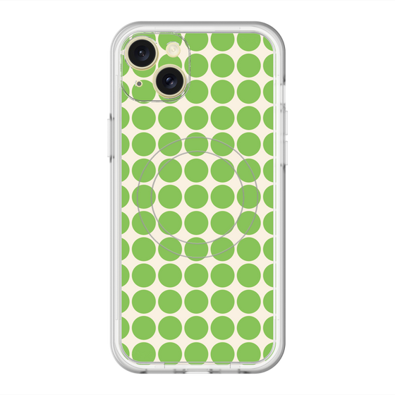 スリムプロテクションプレミアムケース with MagSafe［ Big Dot - Green ］
