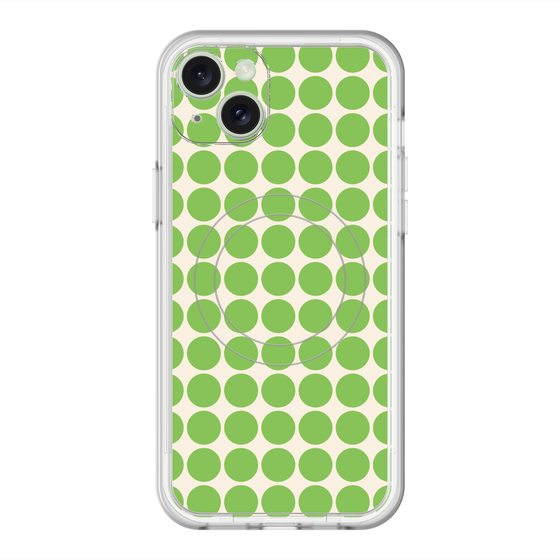 スリムプロテクションプレミアムケース with MagSafe［ Big Dot - Green ］