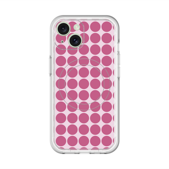 スリムプロテクションプレミアムケース with MagSafe［ Big Dot - Pink ］