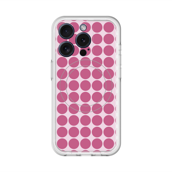 スリムプロテクションプレミアムケース with MagSafe［ Big Dot - Pink ］