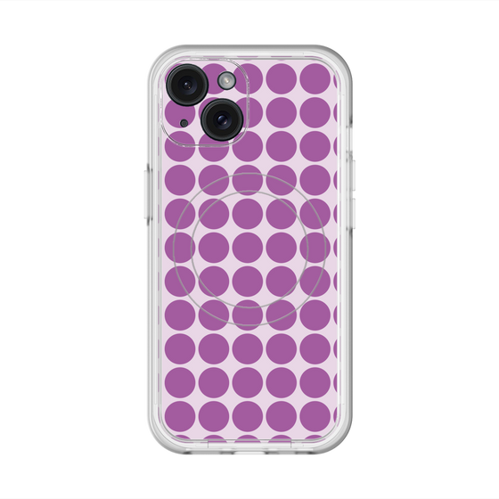 スリムプロテクションプレミアムケース with MagSafe［ Big Dot - Purple ］