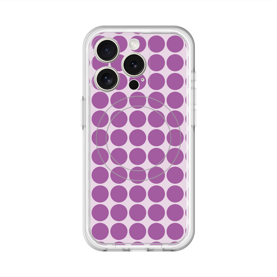 スリムプロテクションプレミアムケース with MagSafe［ Big Dot - Purple ］
