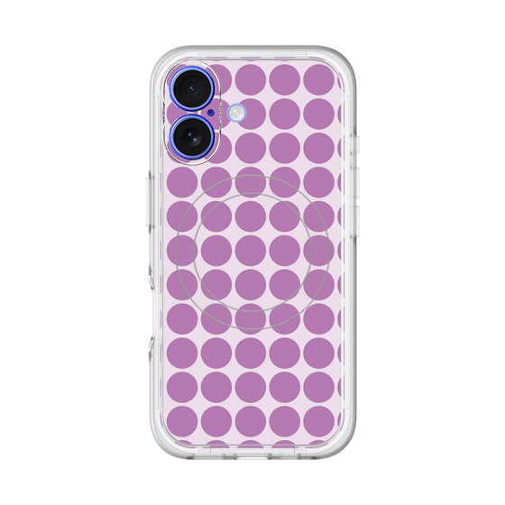 スリムプロテクションプレミアムケース with MagSafe［ Big Dot - Purple ］