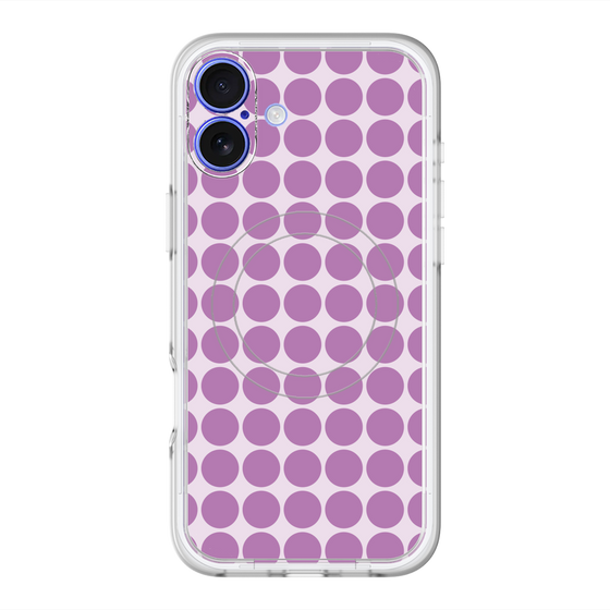 スリムプロテクションプレミアムケース with MagSafe［ Big Dot - Purple ］