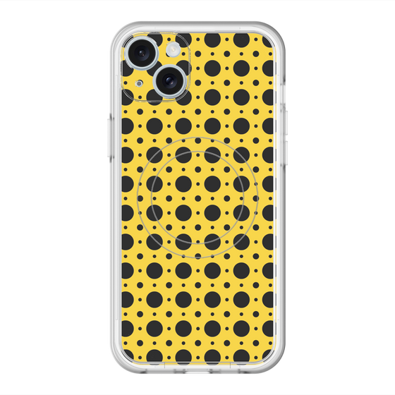 スリムプロテクションプレミアムケース with MagSafe［ Shower Dot - Yellow ］