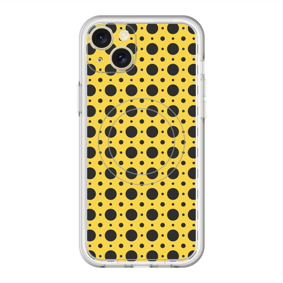 スリムプロテクションプレミアムケース with MagSafe［ Shower Dot - Yellow ］