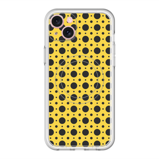 スリムプロテクションプレミアムケース with MagSafe［ Shower Dot - Yellow ］