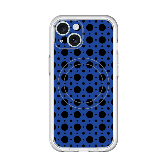 スリムプロテクションプレミアムケース with MagSafe［ Shower Dot - Blue ］
