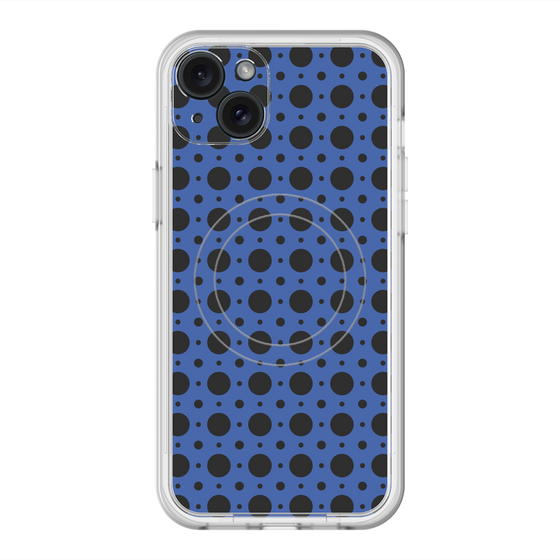 スリムプロテクションプレミアムケース with MagSafe［ Shower Dot - Blue ］