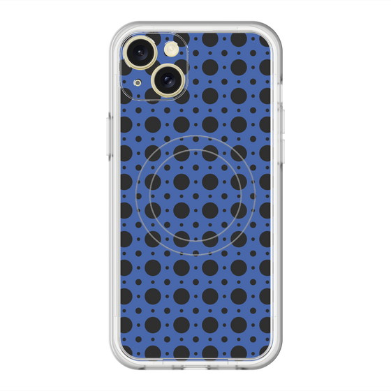 スリムプロテクションプレミアムケース with MagSafe［ Shower Dot - Blue ］