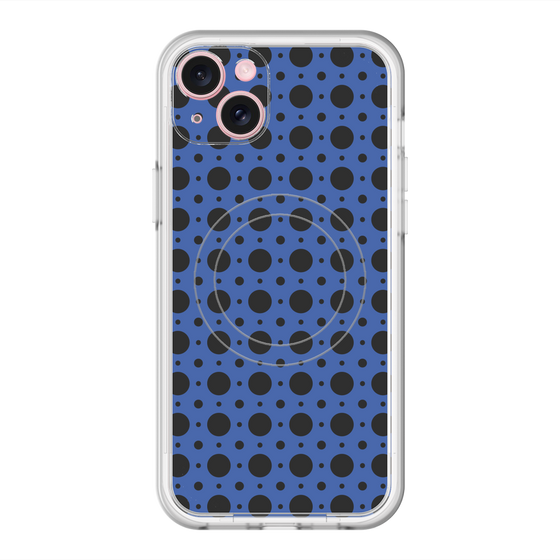 スリムプロテクションプレミアムケース with MagSafe［ Shower Dot - Blue ］