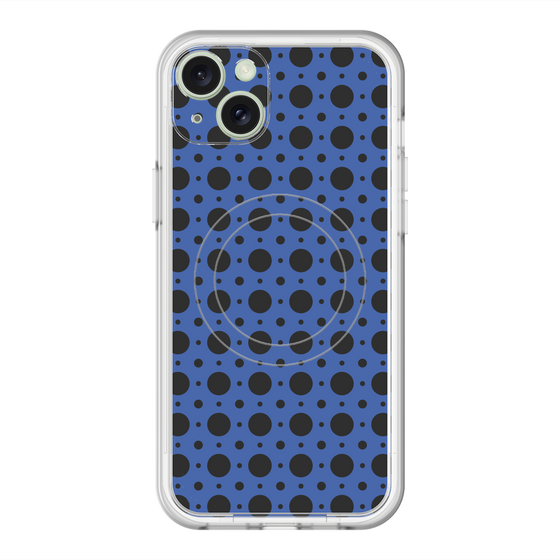 スリムプロテクションプレミアムケース with MagSafe［ Shower Dot - Blue ］